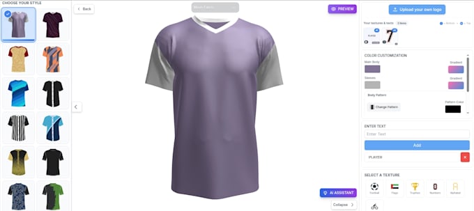 design custom 3d sports jerseys with svg export