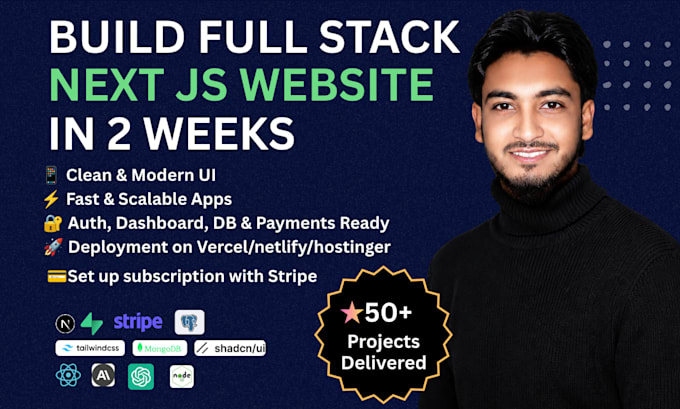 develop a fast next js website with supabase, stripe, vercel, openai, claude