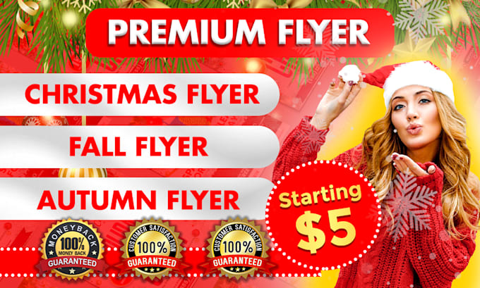 do modern halloween, fall and christmas flyer design
