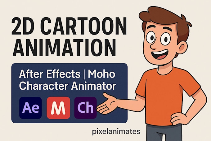 create cartoon character animations in adobe after effects