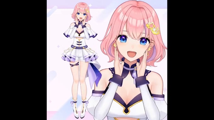 design vtuber model, 2d vtuber model, live2d vtuber rigging