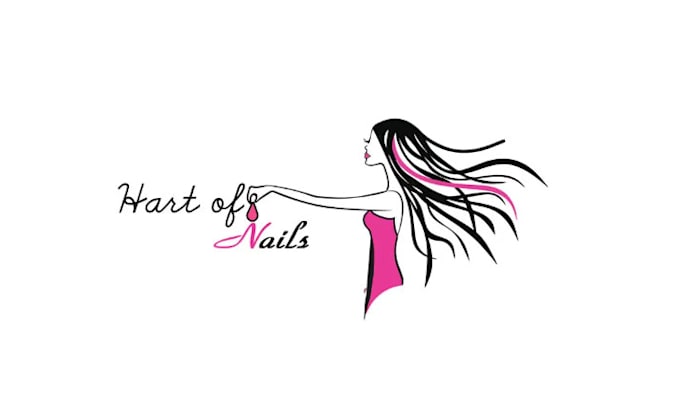 make mascot amazing nail technician logo