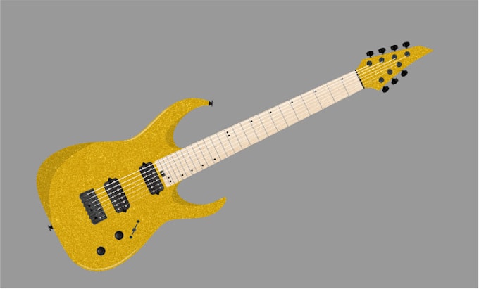 create a stunning guitar mockup with detailed design