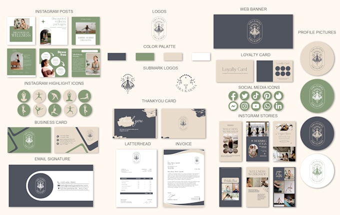 design luxury logo , social media kit and branding kit