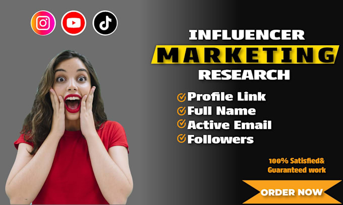 find tiktok influencer, instagram influencer, youtube influencer with email