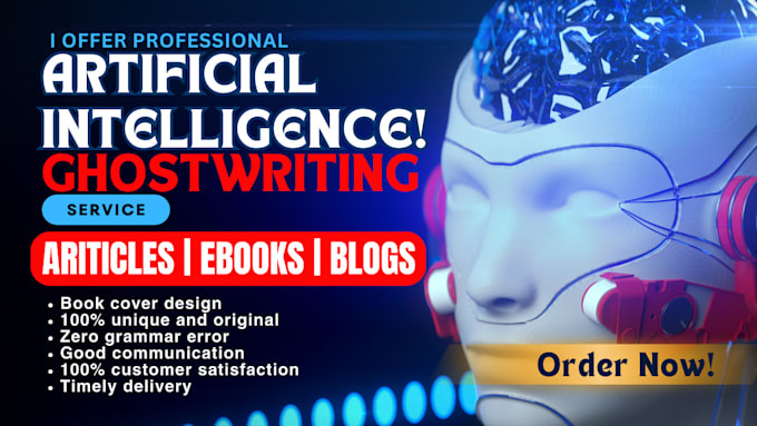 ghostwrite, edit, proofread artificial intelligence book, lead magnet, ppt slide