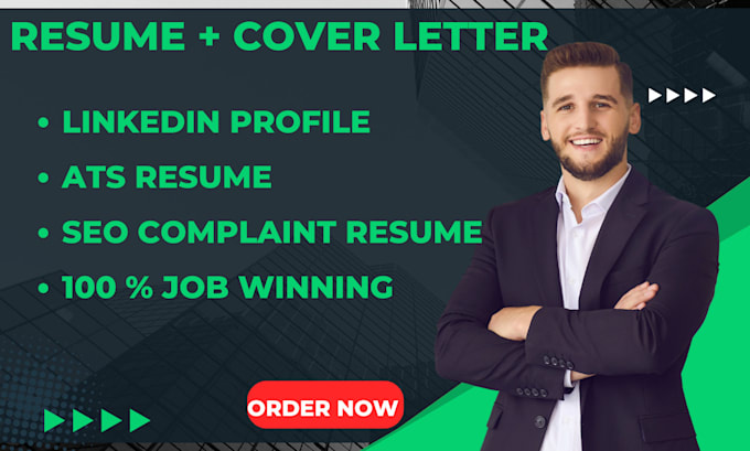 write and update ats resume, cover letter and linkedin