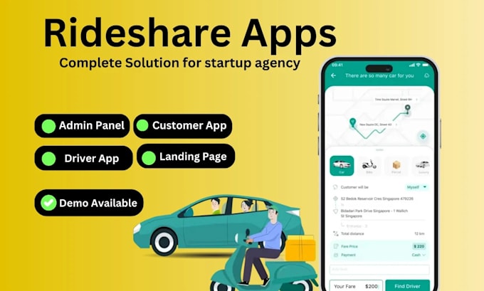 build a complete ride sharing and parcel delivery app like uber