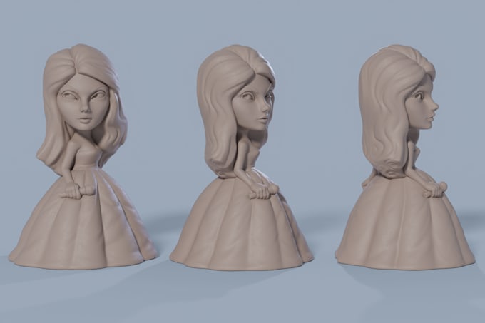 sculpt 3d caricature character
