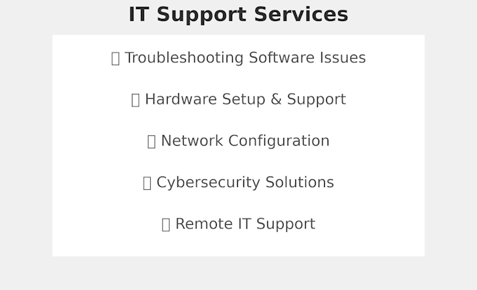 comprehensive remote IT support