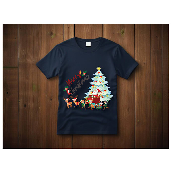 create ugly christmas tshirt design in 4hours