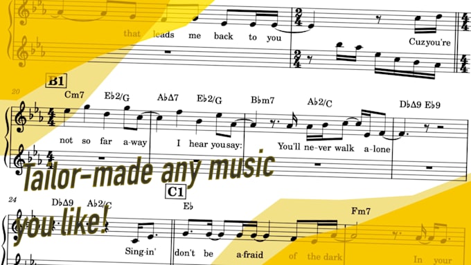 transcribe any music into a chord chart or lead sheet