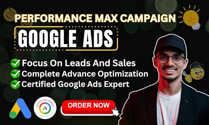 setup and manage google ads, performance max campaign with best ROI