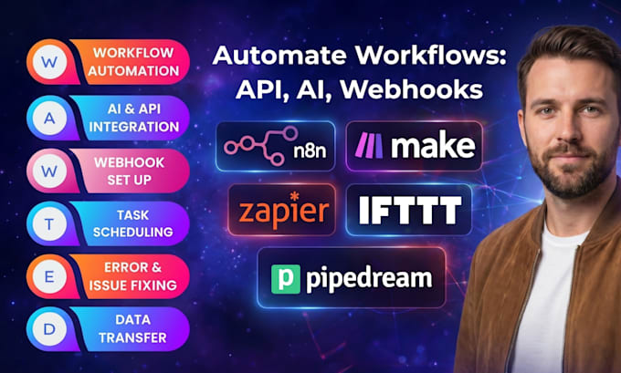 do workflow automation, zapier, make com, n8n, IFTTT, pipedream, API, vapi ai
