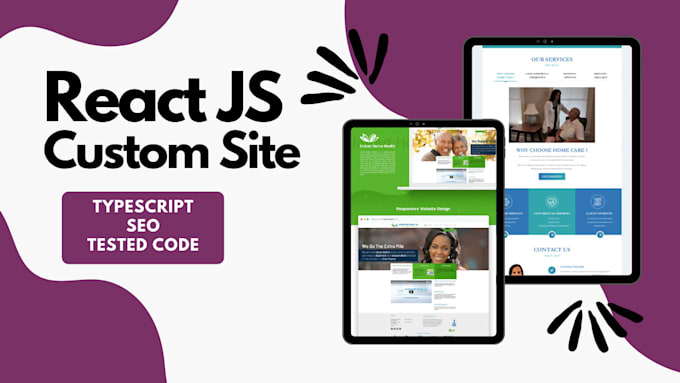 be your human react js product launch website designer