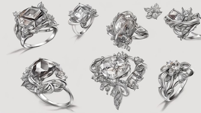 do a quick jewelry sketch design your concept