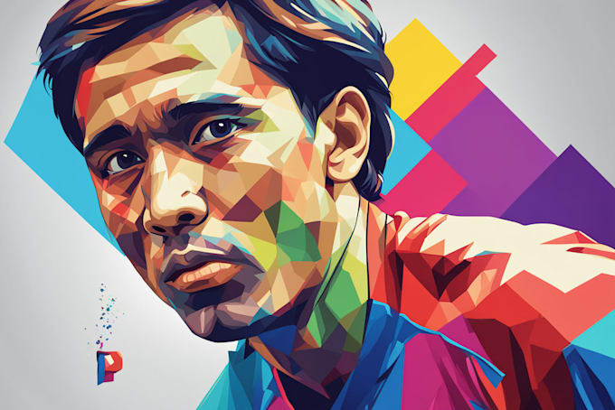 draw wpap pop art sport potrait