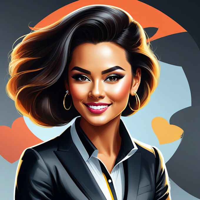 draw digital caricature portrait