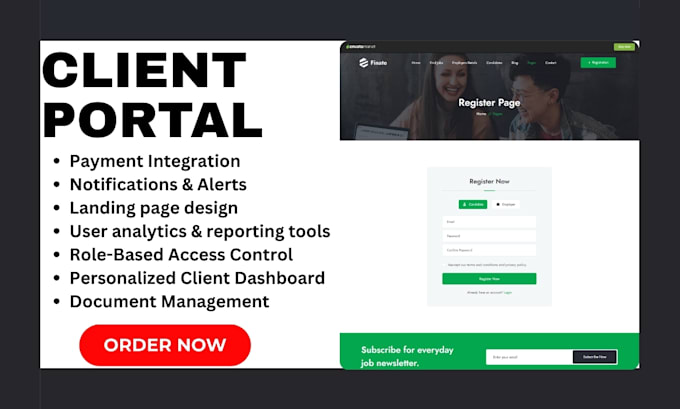 client portal dashboard website admin portal multi user wordpress website
