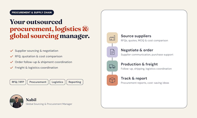 be your procurement, supply chain, logistics, and global sourcing manager