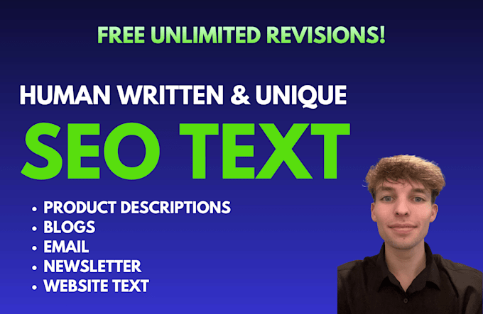 write your SEO blog article or text