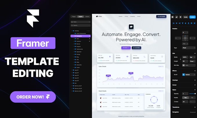 customize your framer template