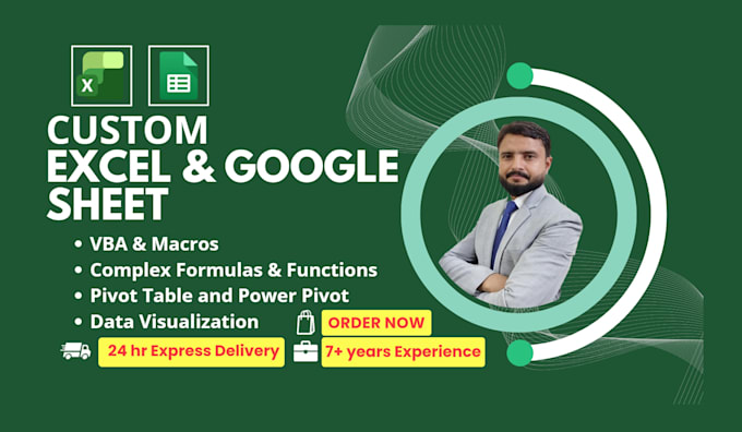 build custom excel spreadsheet and google sheets