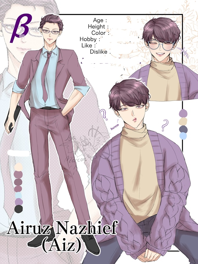 draw simple sketch reference sheet