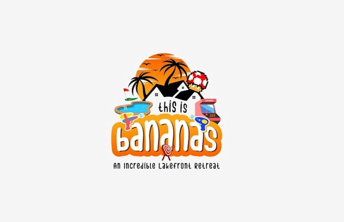 create unique crazy logo brand bananas