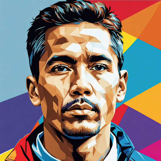 draw wpap pop art sport potrait