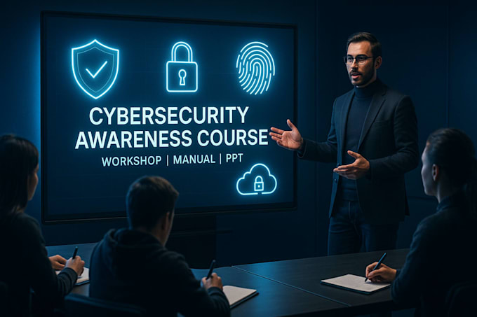 create cybersecurity awareness course, cyber workshop, manual, workbook, PPT