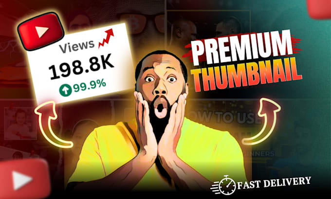 design amazing youtube thumbnail in 6 hours