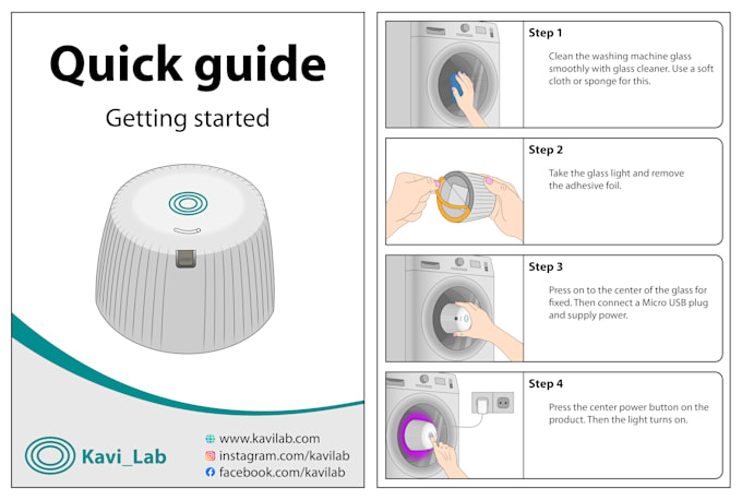 draw step by step instruction manual, user guide for your products