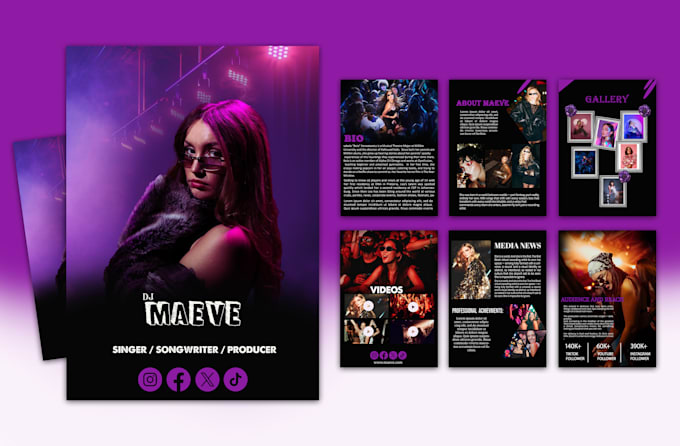 design attractive media kit ,press kit and epk