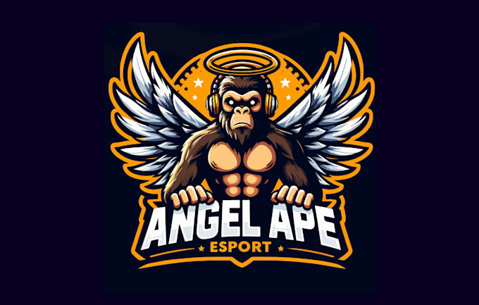 Make a angel ape esports mascot logo for your company by Marion_donov ...