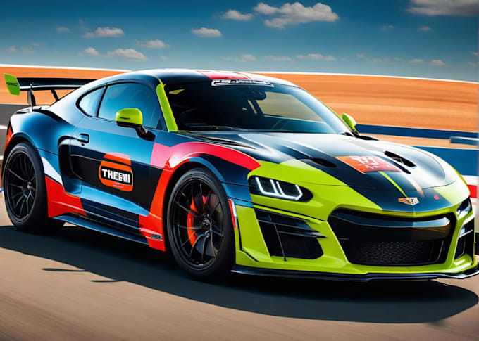 make awesome car wrap design or racing car wrap