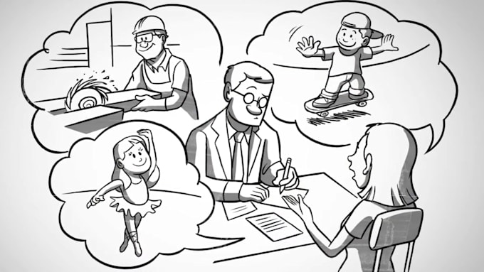 full custom animated whiteboard video from scratch