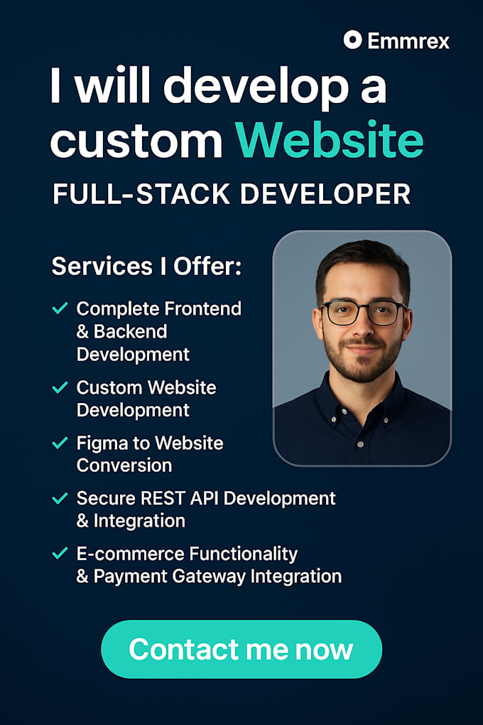 do website development, develop custom website as developer