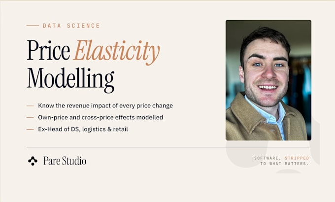 build a price elasticity model to optimise your pricing