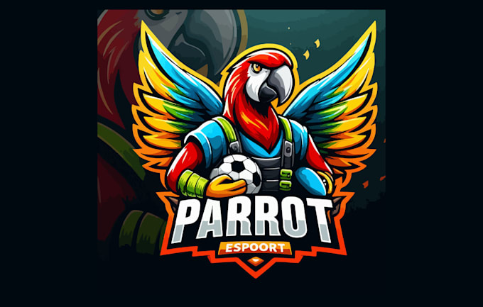 do unique parrot esport mascot logo for your company