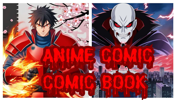Draw anime book format anime story book illustration, anime ...