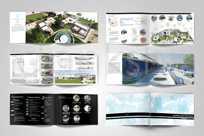 create architecture portfolio or presentation boards