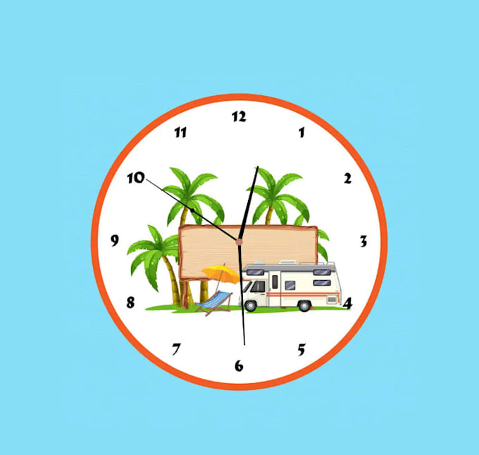 make known and trustworthy clock face logo design