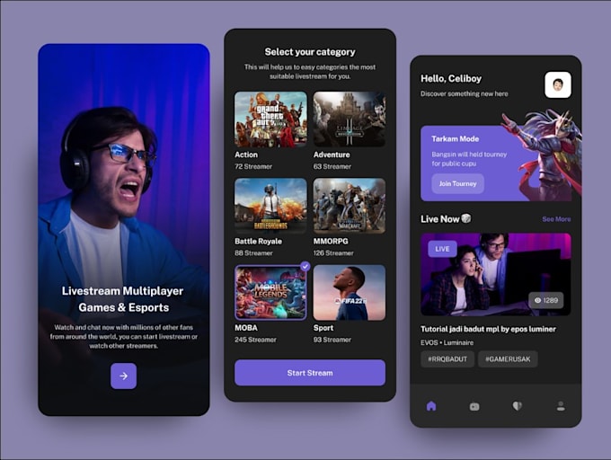 build live streaming app dating app music streaming app podcast app chat app