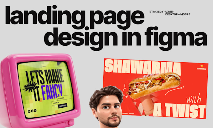 design a modern landing page in figma