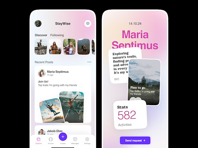 design mobile app UI UX for ios and android