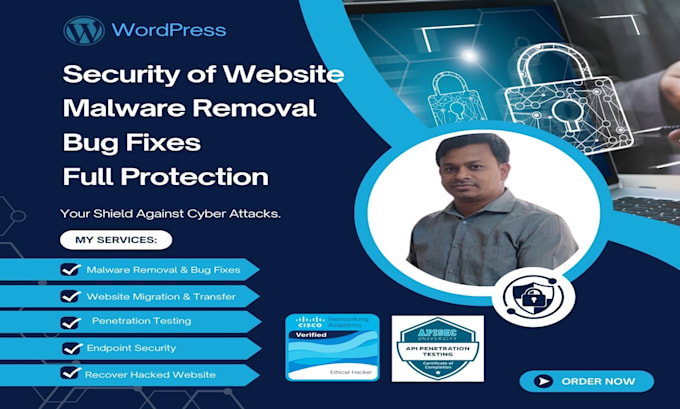 fix hacked wordpress website remove malware bug fix security