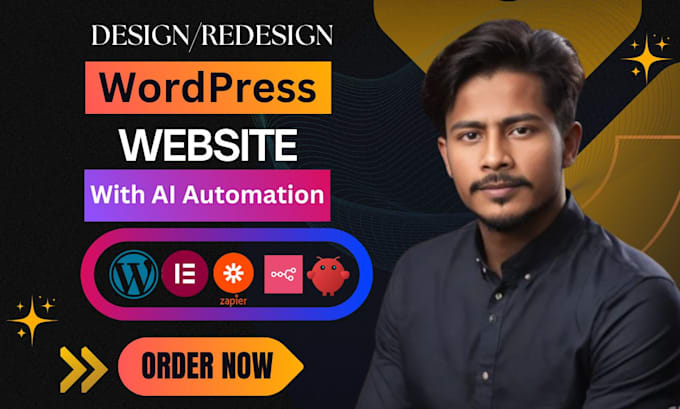 build a responsive wordpress website with ecommerce and ai automation