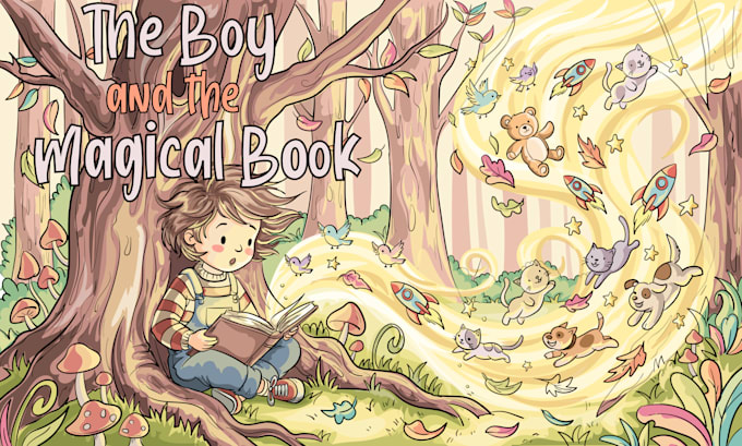 create adorable children book illustration for your story