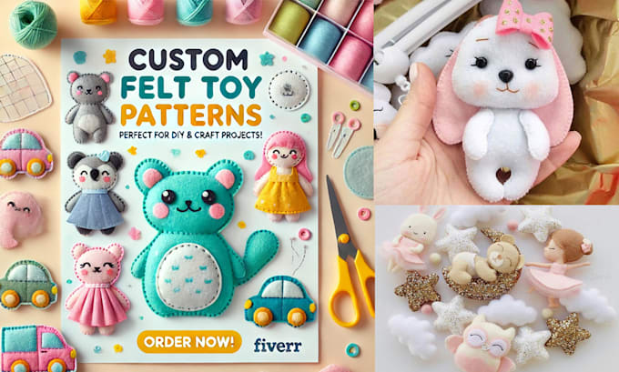 create custom felt toy patterns for DIY crafting projects